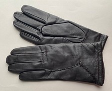 LOVECH Vintage Bulgarian Leather Gloves 1977, Dark Brown Leather, Size 8"