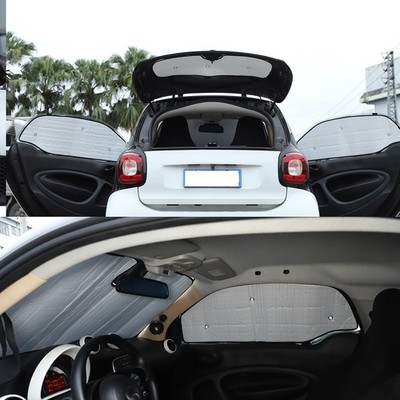 4PCS For Benz Smart 453 2015-2021 Car Full Window Sunshade UV Rays Visor Trim