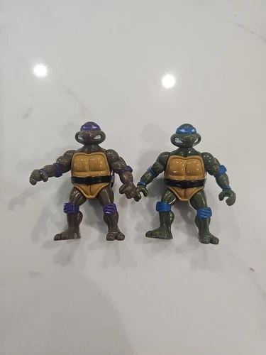 Muta Force Leo & don Mini Figure Vintage 1996 TMNT Andro-Skeleton Leonardo