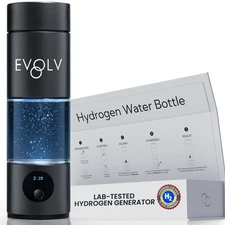 EVOLV Hydrogen Water Bottle Generator – SPE & PEM Water Ionizer 5.4PPM Highes...