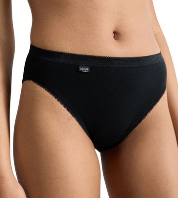 Sloggi Basic+ Tai Slip Schwarz Taillenslip Midislip Baumwolle NEU