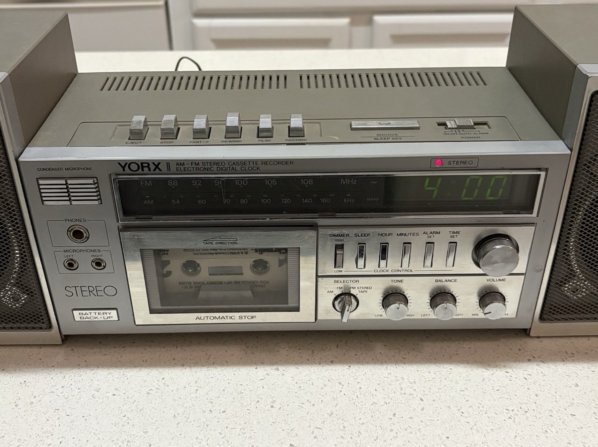 1980's YORX (M2488) AM/FM Stereo Cassette Recorder Tape Deck
