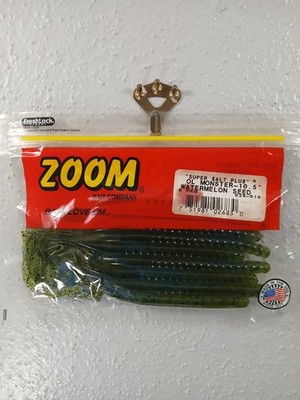 Zoom Ol Monster Worm 10.5'' Watermelon Seed Soft Plastic Freshwater Fishing Lure