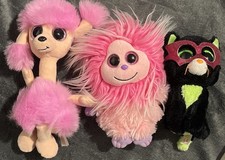 TY Beanie Boos Pudel + Kot + Małpa Pluszaki Pluszaki Pakiet Import z USA