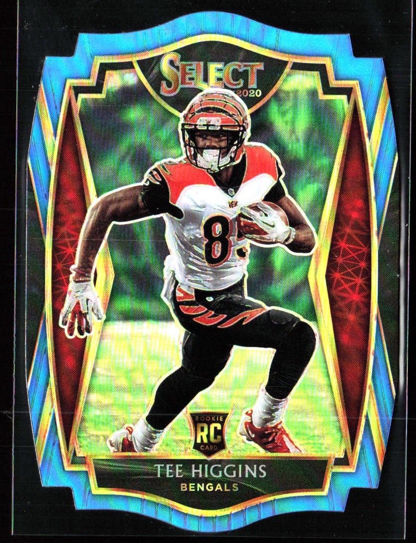 2020 Panini Select - Premier Level Tee Higgins #160 Light Blue Prizm Die-Cut  RC
