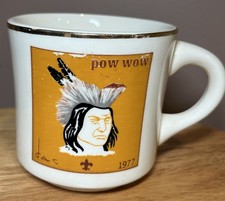 1977 Boy Scouts of America Coffee Mug-made in USA-Native American design-pow wow