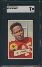 1952 BOWMAN SMALL FOOTBALL #39 EMLEN TUNNELL SGC 7 NM HOF