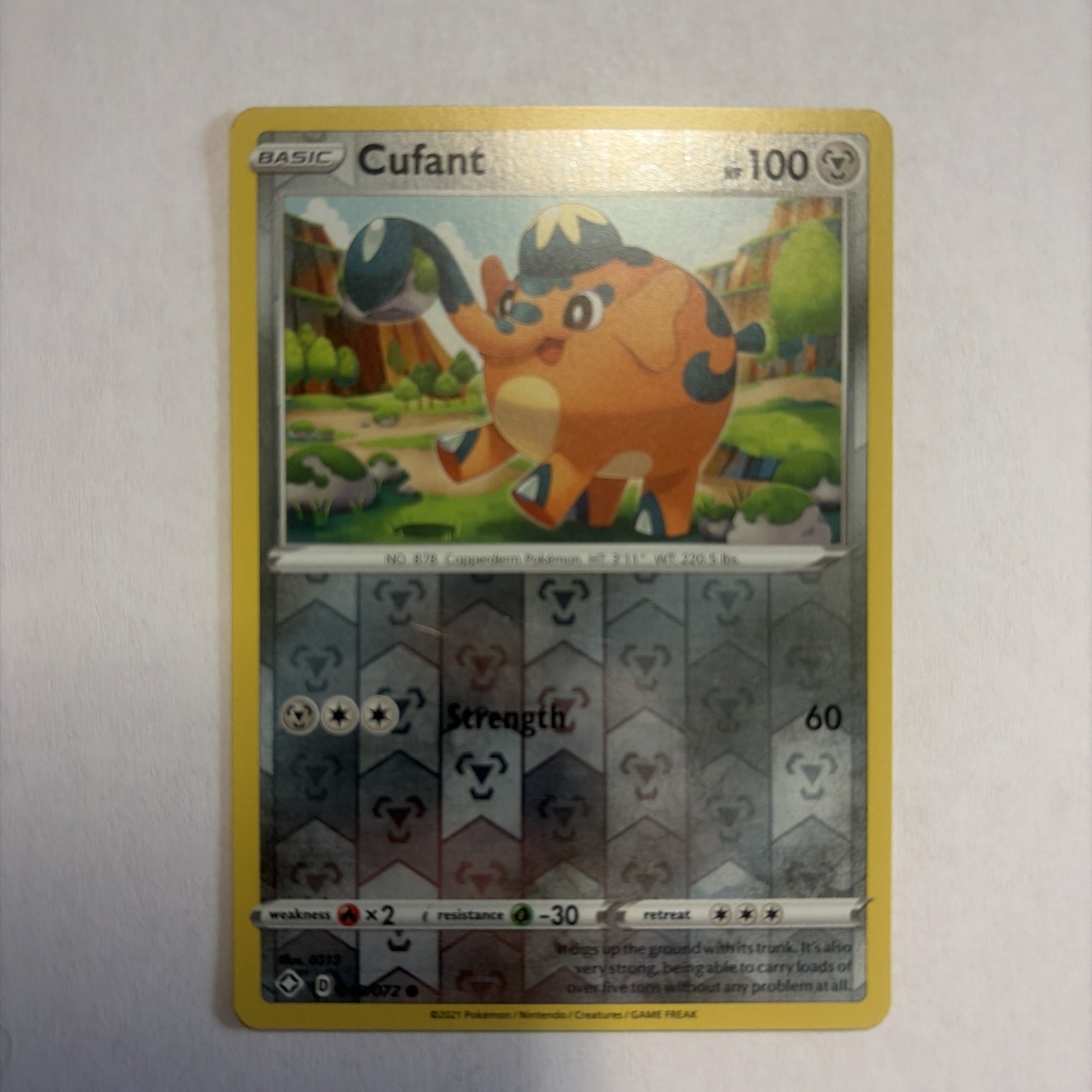 Pokemon Sword & Shield Base Cufant Reverse Holo 136/202