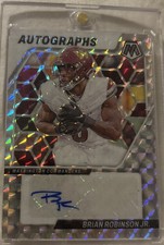 2024 Mosaic Brian Robinson Jr. Auto Choice Fusion Red and Yellow Prizm #AM-BRJ
