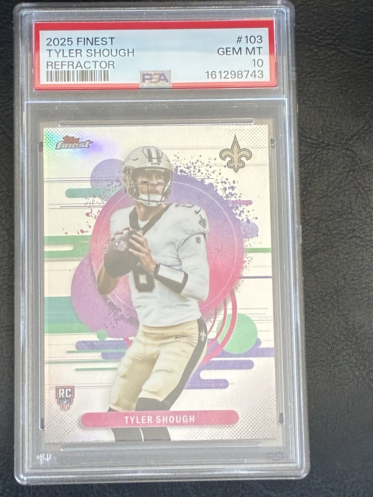 Tyler Shough Topps Finest #103 Refractor