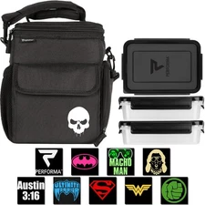Performa 3 Meal Prep Management Cooler Bag with Containers and Ice Pack
