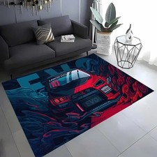 Ralliart Evo JDM Rug Large Size Mitsubushi Print Non-Slip Floor Mat Soft
