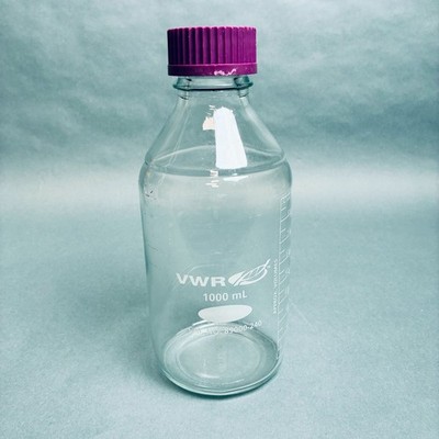 KIMAX VWR PYREX SCHOTT FISHER Glass Media Bottles 1 L w/ GL45 Cap - Lot of 12
