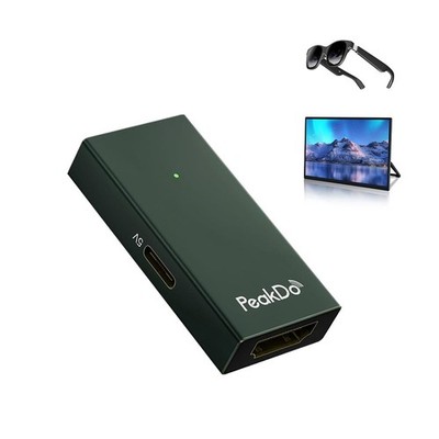 4K@60Hz HDMI to USB C Adapter for XREAL Viture RayNeo Rokid AR Glasses
