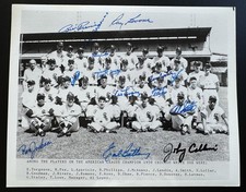 1959 CHICAGO WHITE SOX Autographed By 14 8x10 Photo Aparicio Pierce Lopez ++ COA