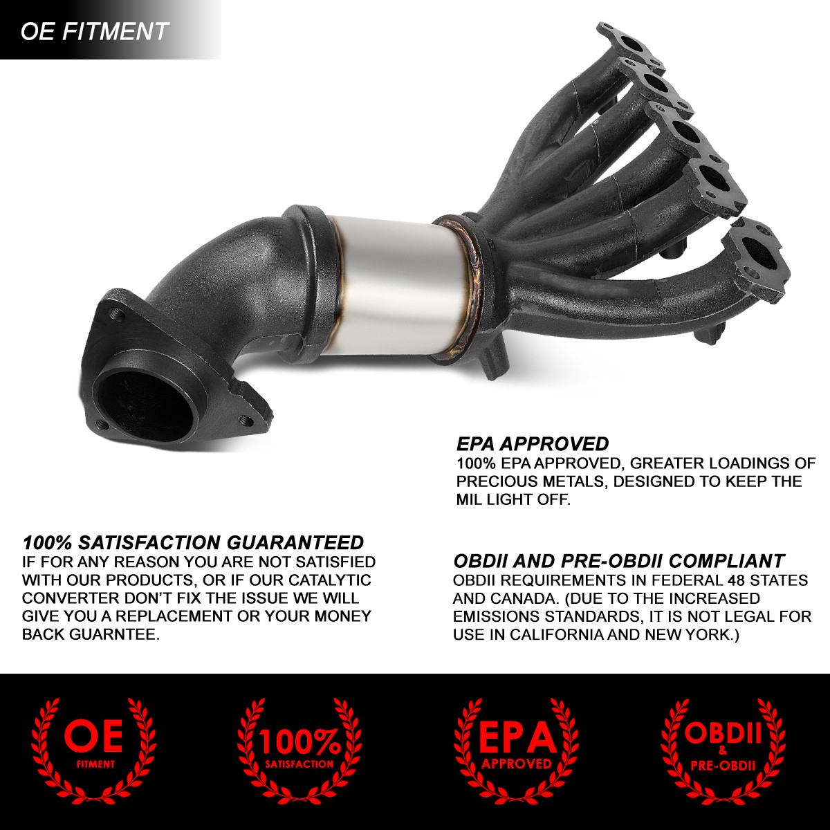 Direct Fit Catalytic Converter For 2004-2006 Chevy Colorado - Cast Iron, EPA Certified, W/Hardware
