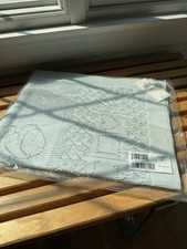 Ralph Lauren Pointelle-Knit Organic Cotton NB Baby Blanket Blue Teddy Bear NEW