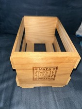 Vtg Napa Valley Box Co 20 CD DVD Video Game Display Storage Crate Wooden