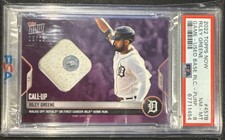 2022 Topps Now 457B Tigers Rookie RILEY GREENE 1st HR Game Used Base Relic PSA 8