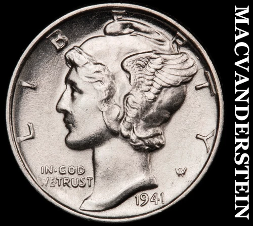 1941 Silver Mercury Dime - Choice Gem Brilliant Uncirculated+++  #i1842