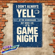 Hockey Quote I Don't Always Scream Funny Tin Sign 8x12 Sports Wall Decor