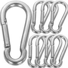 10PCS 4  Spring Snap Hooks, 3/8  Diameter Heavy Duty Carabiner Clip Large