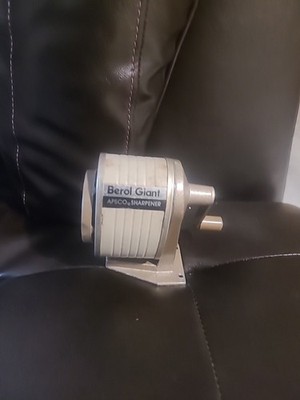VINTAGE BEROL GIANT APSCO PENCIL SHARPENER WORKS USED