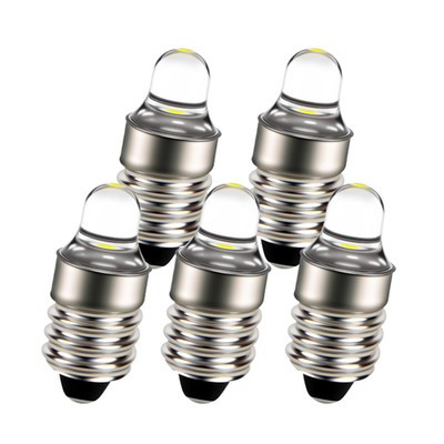 5PCS E10 3V 12V LED Small Light Bulb Pen Type Flashlight Lamp Bead White 6000K