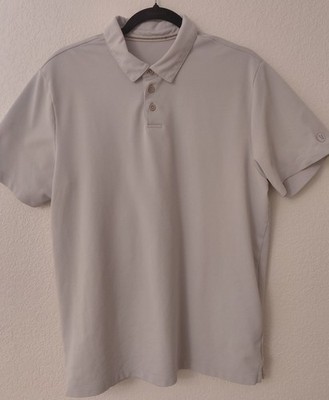 Vuori Gamepoint Polo Shirt Mens Large Gray Performance Stretch Golf Tennis V1028