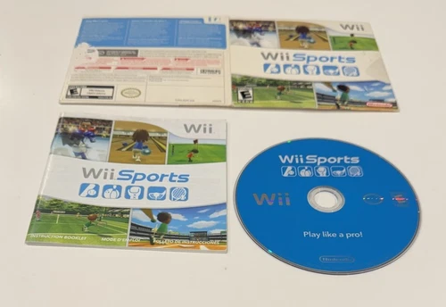 Wii Sports Nintendo Wii 2006  CIB Complete Manual Bowling Golf Tennis