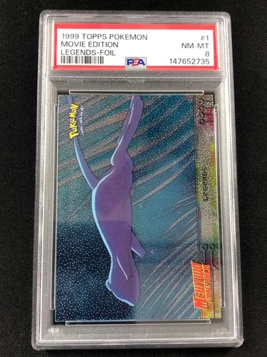 Pokemon 1999 Mew Legends Foil Topps #1 Movie Edition PSA 8