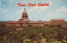 Vintage Texas State Capitol Chrome Postcard by Frank Whaley 1959