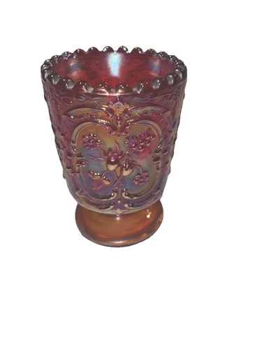 VINTAGE Fenton "Wild Strawberry" RED  Carnival Glass Tooth Pick