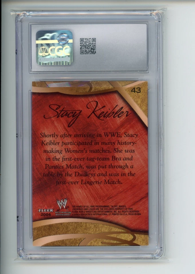 2004 Fleer WWE Divine Divas Stacy Keilber #43 Divas 2005 CGC 9 MINT - Image 2 of 2