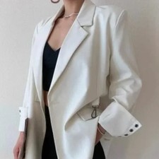 NWOT White Oversized Blazer, Size Large