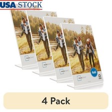 4 Pack Acrylic Tabletop Picture Frame Vertical Display 4x6 Photos Home Office US