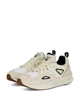 Puma Z4865 Mens White Trc Blaze Worn Out Lace up Sneakers Size US 9 EU 42