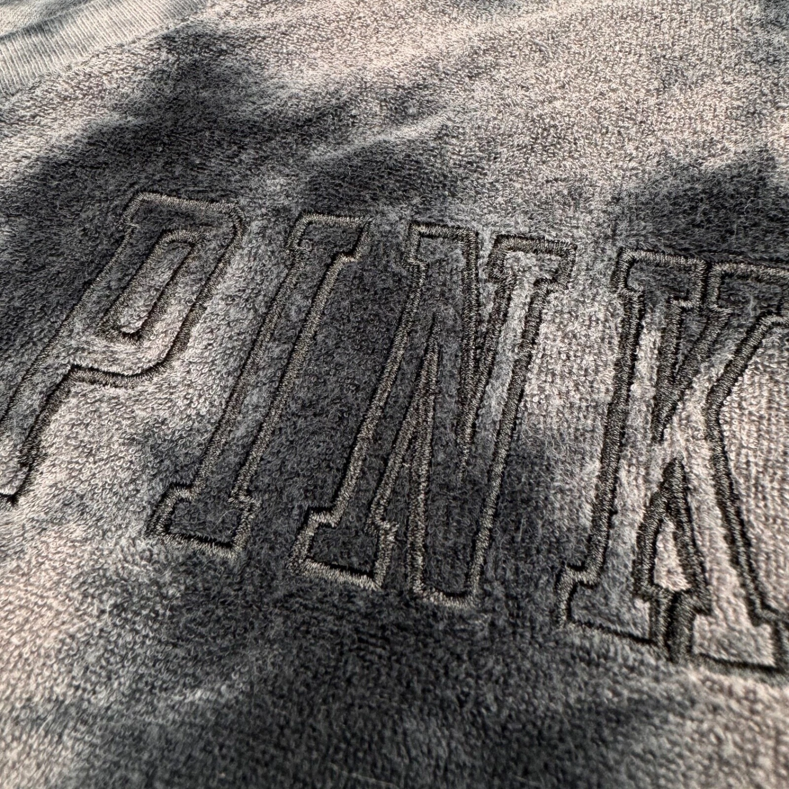victoria-secret-vs pink terry cloth v neck tie dye gray sweatshirt