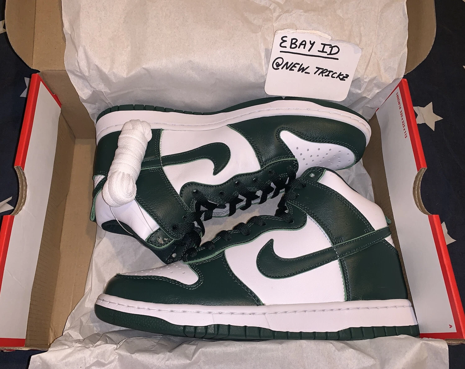 Authentic✅ Nike Dunk Hi Michigan Spartan Green - UK 6 / EU 40 / US 7 - Pro Green