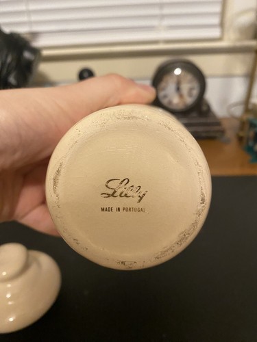 Vintage LILLY Keramik Apothekerdose "Gum Arab" Eli Lilly - Bild 3 von 4
