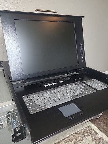 CYBER RESEARCH FOLDAWAY MONITOR+KEYBOARD - 1U Rack Mount - Picture 2 of 10