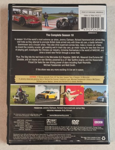 Top Gear 18 The Complete Season 18 DVD - Damaged Case MISSING DISC 3 - Read Desc - Picture 2 of 6