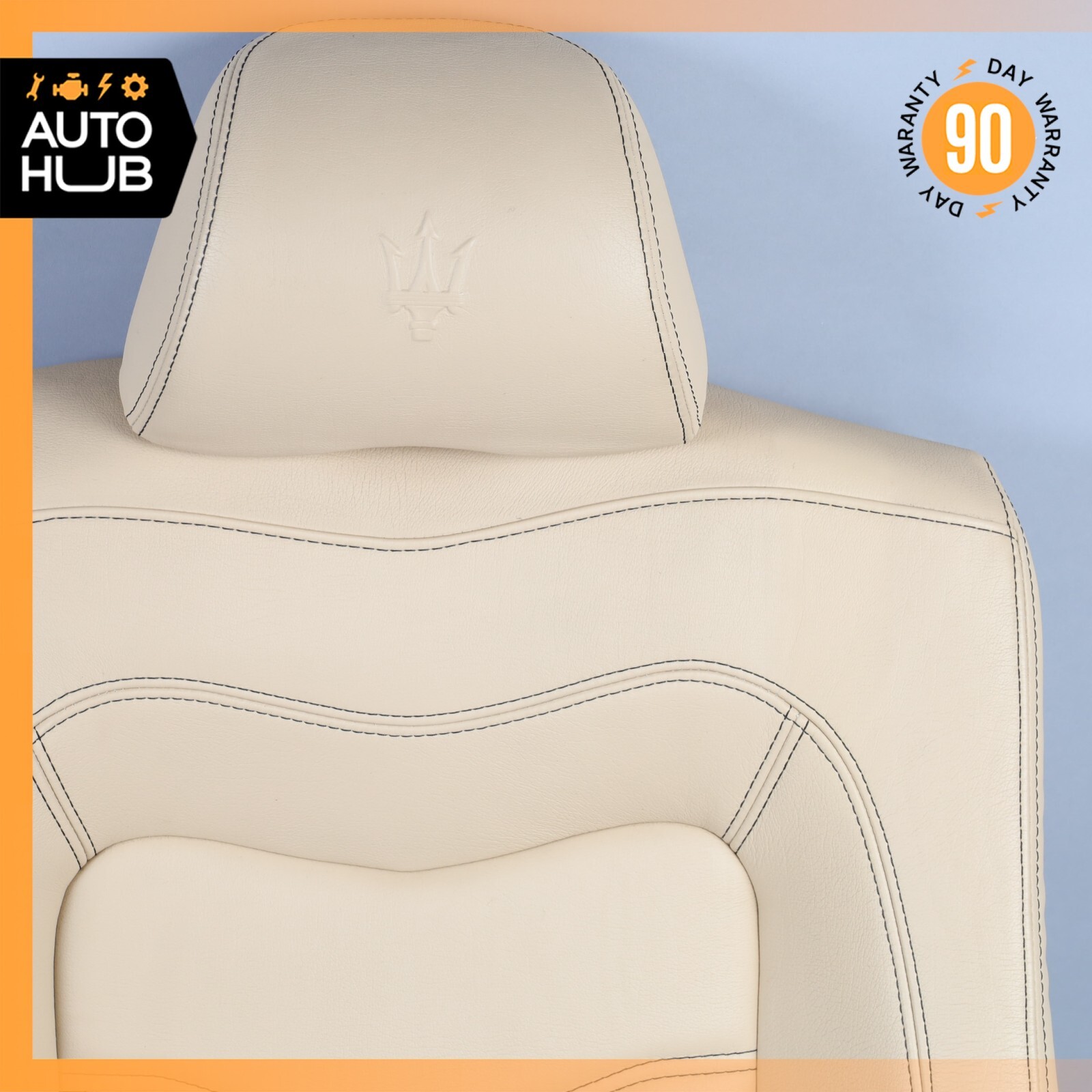 08-12 Maserati GranTurismo M145 Rear Upper Top Seat Cushion Beige OEM