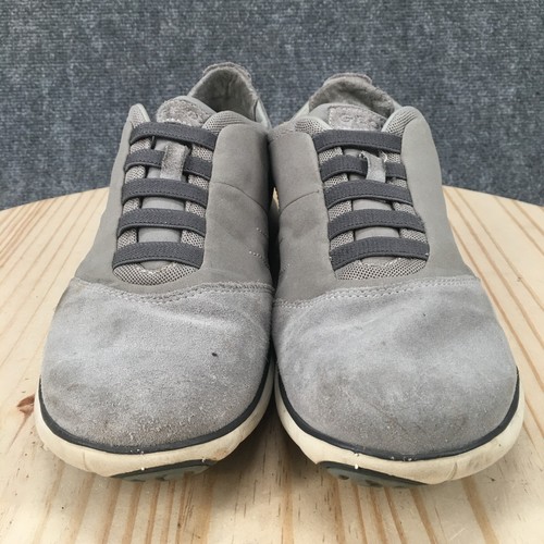 Geox Respira Shoes Mens 9 Nebula Casual Sneakers Gray Leather Slip On Low Top - Picture 7 of 17