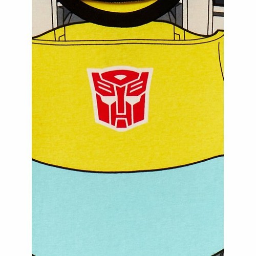 Boys Transformers Costume Pajamas Bumblebee Shirt Pant PJ Set Kids - Size 4 - Picture 3 of 5