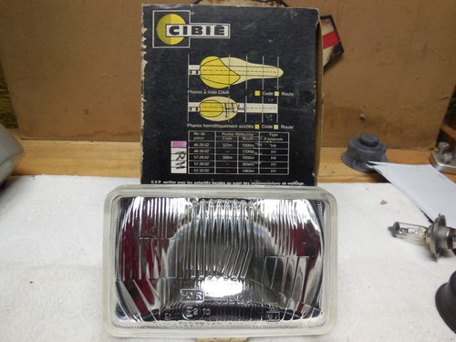 Cibie 165mm Ecode RH traffic (US Spec) H4 headlamp,single unit, NOS, p# 082403