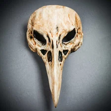 Raven Bone Skull Long Nose Bird Nose Halloween Masquerade Party Full Face Mask