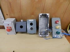 LOT OF 4 Control Station EnclosureS HousingS  MICRO,AB & MORE WITH CONTROLS