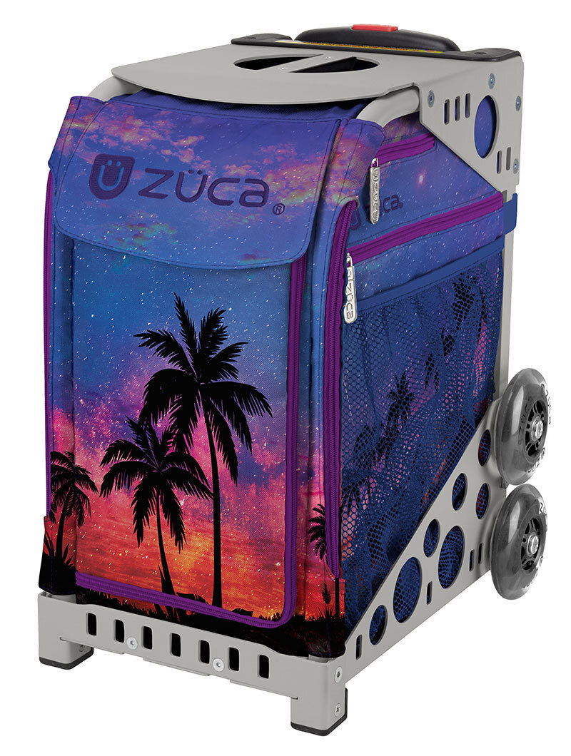 Zuca Island Life Sport Insert Bag Gray Frame with Flashing Wheels
