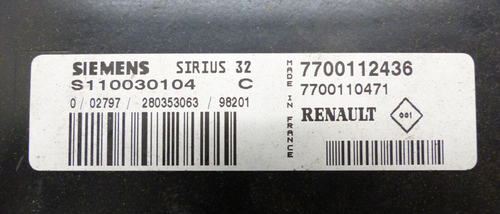 🟡PLUG&PLAY ENTSPERRT Renault Clio II Motorsteuergerät S110030104C 7700112436🟡 - Bild 2 von 2